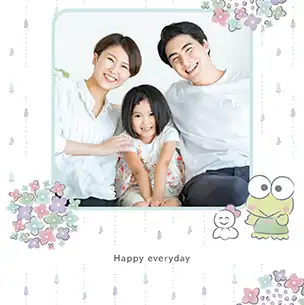 けろけろけろっぴ（第1弾）のフォトブック表紙（縦写真）