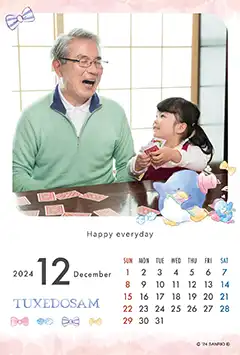 タキシードサム（第1弾）のこよみフォトカレンダーあり