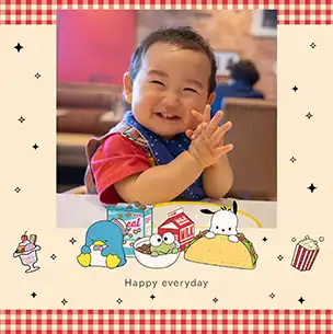 はぴだんぶい（食べ物）のフォトブック表紙（縦写真）