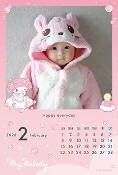 マイメロディ（第2弾）のこよみフォトカレンダーあり