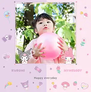 限定①マイメロディ＆クロミのフォトブック表紙（縦写真）