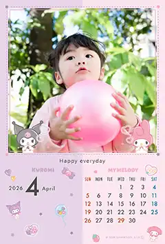 限定①マイメロディ＆クロミのこよみフォトカレンダーあり