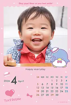 タキシードサム（第4弾）のこよみフォトカレンダーあり