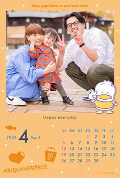 あひるのペックル（第4弾）のこよみフォトカレンダーあり