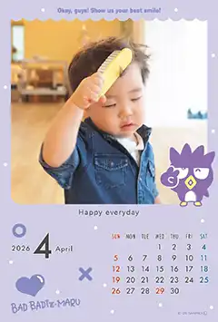 バッドばつ丸（第4弾）のこよみフォトカレンダーあり