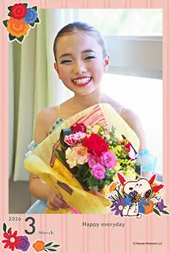 スヌーピー（花束）のこよみフォトカレンダーなし