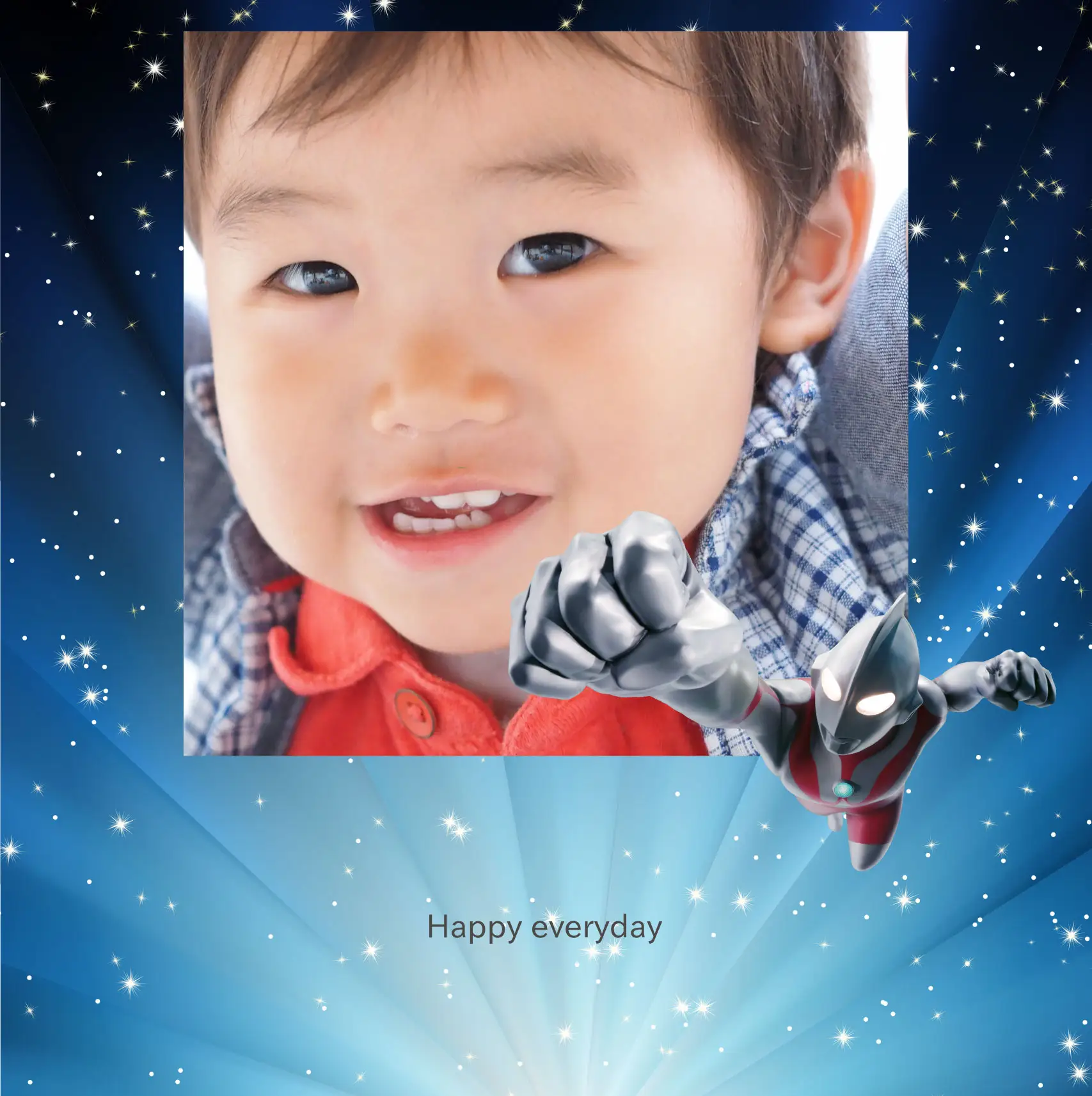 ウルトラマン（宇宙）のフォトブック表紙（縦写真）