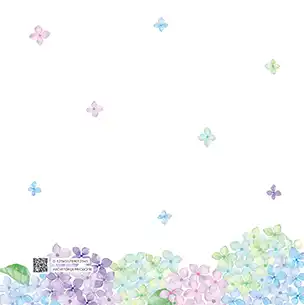 紫陽花（6月）のフォトブック裏表紙