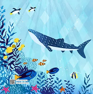海の世界（8月）のフォトブック裏表紙