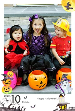 ハロウィンA（10月）のこよみフォトカレンダーなし