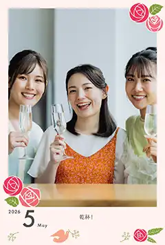バラ（5月）のこよみフォトカレンダーなし