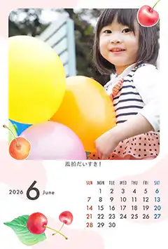 さくらんぼ（2月）のこよみフォトカレンダーあり