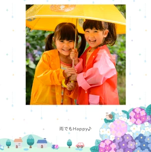 梅雨（6月）のフォトブック表紙（縦写真）