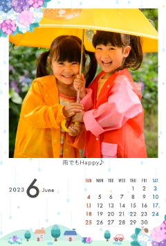 梅雨（6月）のこよみフォトカレンダーあり