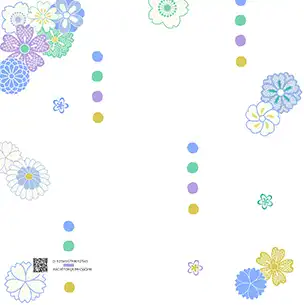 七五三 青い花のフォトブック裏表紙