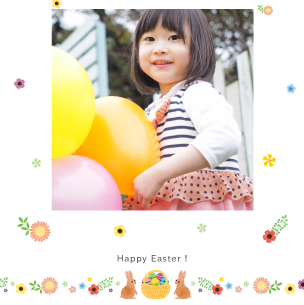 イースター（4月）のフォトブック表紙（縦写真）