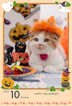 おばけとかぼちゃ（10月）のこよみフォトカレンダーなし