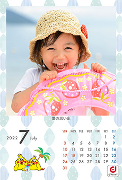 ポインコ（7月）のこよみフォトカレンダーあり