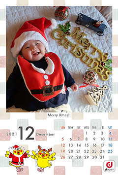 ポインコ（12月）のこよみフォトカレンダーあり