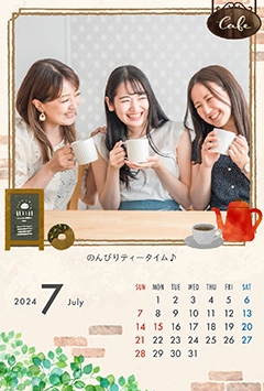 カフェのこよみフォトカレンダーあり